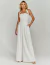 Calça pantalona off white donatella ideal para batizado ou pré weeding