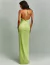 Vestido De Festa Longo Lima Cali com detalhe no busto, visto de costas  ideal para madrinhas de casamneto