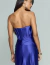 Vestido De Festa Longo Com Fenda Frontal Azul Royal Casa Blanca - loja online