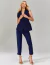 Calça cintura alta azul marinho Leona ideal para coorporativo