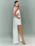 Conjunto Fluido Off White Loise com detalhe lateral ideal para batizados