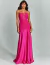 Vestido de festa longo tomara que caia na cor pink, modelo Oslo  ideal para madrinhas de casamento
