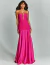 Vestido de festa longo tomara que caia na cor pink  ideal para madrinhas de casamento