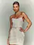 Vestido curto tomara que caia off white Isadora  ideal para convidada de casamento, convidada de formatura, eventos coorporativo, batizado, ocasião especial