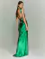 Vestido de festa longo verde bandeira com decote nas costas  ideal para madrinhas de casamento