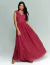 Vestido De Festa Longo Traspassado Marsala Cusco - comprar online