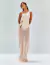 Vestido longo transparente off white Hary, ideal para eventos especiais e festas.