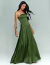 Vestido De Festa Longo Drop Waist Verde Musgo Rye - comprar online