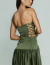 Vestido De Festa Longo Drop Waist Verde Musgo Rye na internet