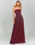 Vestido De Festa Longo De Tule Lurex Marsala Arles - comprar online