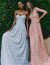 Vestido De Festa Longo De Tule Bordado Rosa Napoli - loja online
