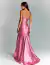 Vestido de festa longo rosa estilo sereia com design tomara que caia ideal para madrinha de casamento, formandas