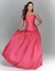 Vestido de festa longo pink com saia bufante e tomara que caia ideal para formandas