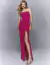 Vestido de festa longo pink com corset e fenda, modelo tomara que caia ideal para festas e eventos especiais.