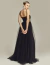 Vestido longo de festa em tule preto com detalhes drapeados, ideal para eventos elegantes  ideal para madrinha de casamento, convidada de casamento, ocasião especial, formatura
