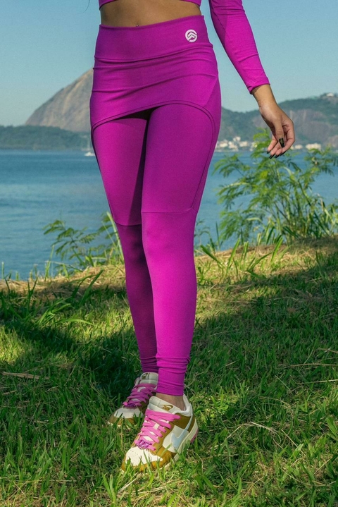 LEGGING COM SAIA MAGENTA
