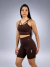 Conjunto Fitness Coffe Top e Short com Bolso- REF 1245/ 1125