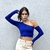 Cropped Maia Azul Royal - comprar online