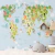 Papel de Parede Infantil Mapa Mundi Pn093