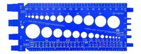 REGLETA CALIBRADORA RUHLMANN PARA TORNILLO Y BULONES