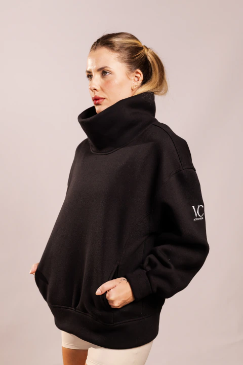 Moletom Stretch Gola Balance Preto