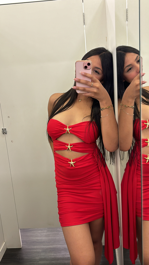 Vestido estrela vermelho