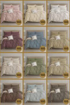 Juego de Sábanas lisas Diseño Americano (3800 hilos)