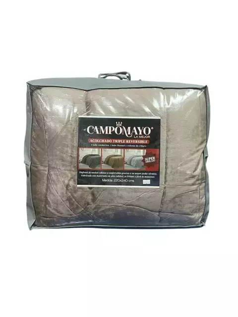 Acolchado triple y reversible (150g) Campomayo flannel y corderito - comprar online