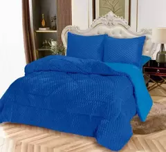 Edredón Piel de Conejo con Corderito al tono 3 Piezas Queen (Con 2 fundas de Almohada) - comprar online