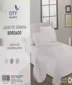 Juego de sabanas bordadas CityBlanco (Twin/Queen/King) en internet
