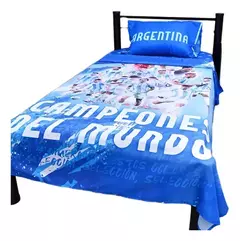 Juego de Sábanas oficiales de la selección Argentina (1 1/2) - comprar online
