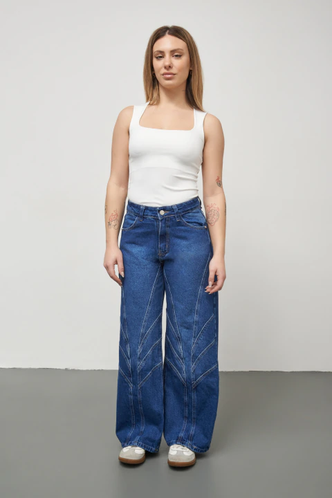 JEAN WIDE LEG COCO