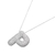 Collar de plata con colgante de inicial decorado con circonias - tienda online
