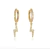 Aros Dorados De Zirconia con Dijes de Relampago - comprar online