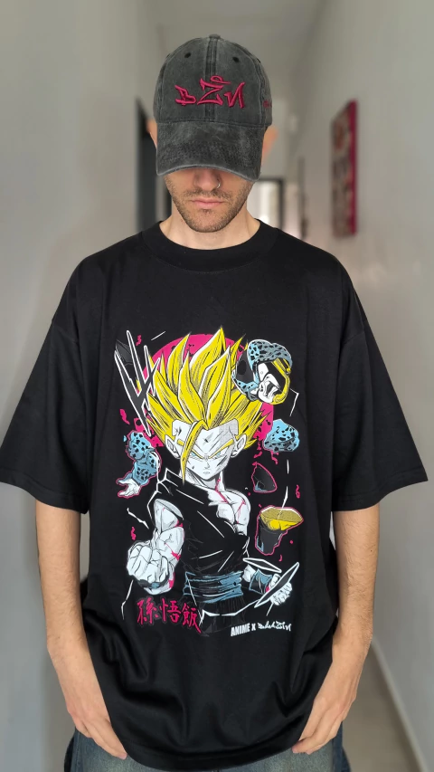 Remera oversize Gohan SSJ 2 - comprar online
