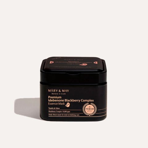 Mascara facial (20 unidades) | MARY&MAY IDEBENONE BLACKBERRY COMPLEX ESSENCE MASK - comprar online