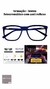 Armação Masculina Óculos Acetato Quadrado Azul