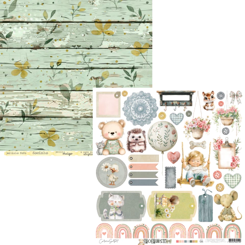 Coleção FOFURA - Papel de Scrapbook 240G - FOF08 - comprar online