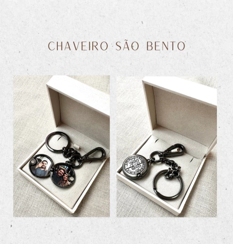 CHAVEIRO SAO BENTO RODIO NEGRO