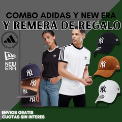 COMBO REMERA ADIDAS Y GORRA NEW ERA + REMERA DE REGALO