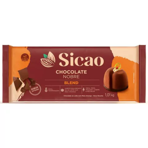 CHOCOLATE SICAO NOBRE BLEND 1,01KG BARRA