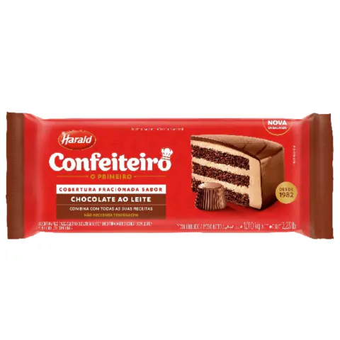 COBERTURA HARALD CONFEITEIRO AO LEITE 1,010KG