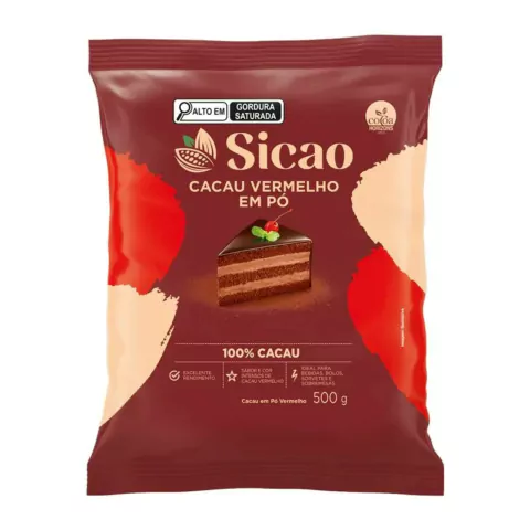 CACAU EM PO SICAO CACAU VERMELHO 100% 500G