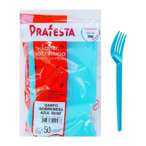 PRAFESTA GARFO SOBREMESA 50 UNI AZUL BEBE