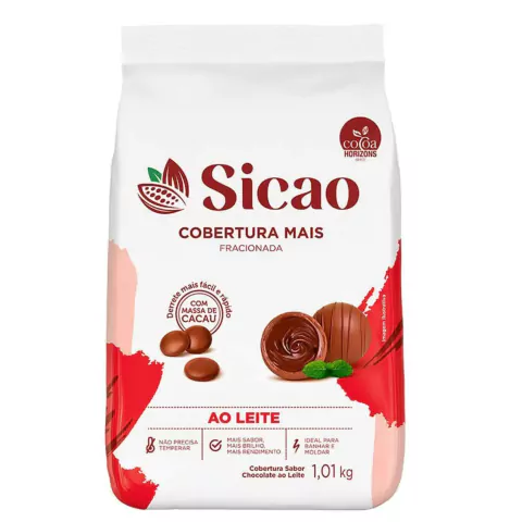 COBERTURA SICAO MAIS AO LEITE 1,01KG FACIL DERRETIMENTO