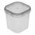 PLASTILANIA POTE QUADRADO C/ TAMPA 220ML C/10 UNID
