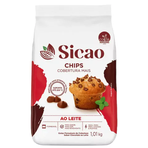 COBERTURA SICAO CHIPS FORNEAVEL AO LEITE 1,01KG