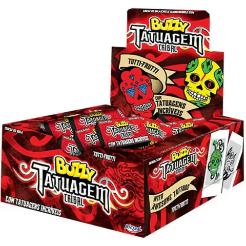 CHICLETE BUZZY TATTOO TRIBAL TUTTI FRUTTI 90UN