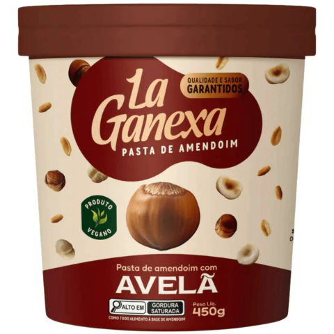 PASTA DE AMENDOIM LA GANEXA CREME AVELA 450G