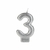 Imagem do VELA SILVER GLITTER PRATEADA NUMEROS